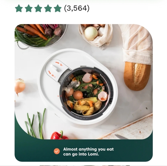 LOMI Classic Electric Kitchen Composter Smart Waste White New Open Box Fertilize - Picture 12 of 16